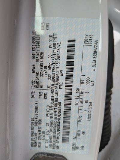 2022 Ford Escape SE