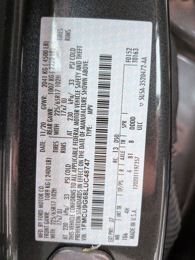 2020 Ford Escape SE