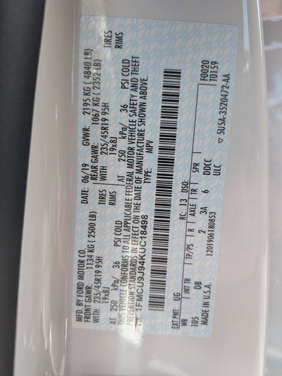 2019 Ford Escape Titanium
