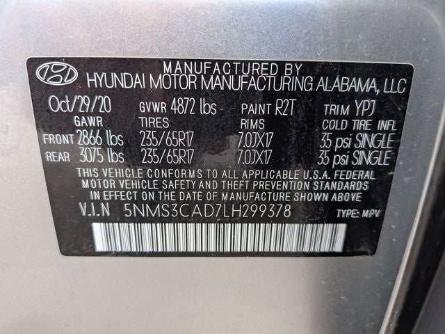 2020 Hyundai Santa Fe SEL