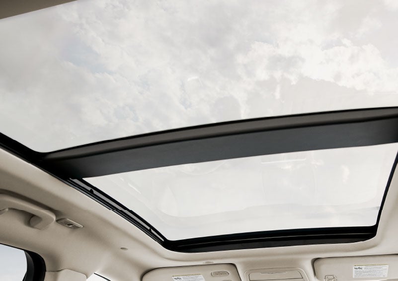 The available panoramic Vista Roof® is shown from inside a 2024 Lincoln Corsair® SUV. | Steet-Ponte Lincoln in Yorkville NY