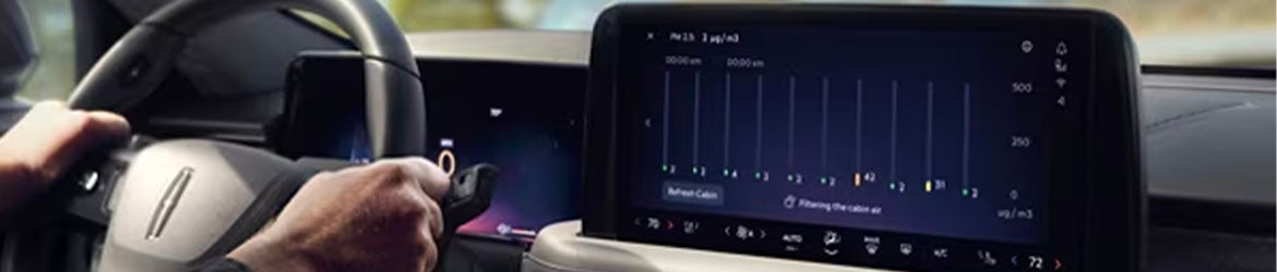 View of front console of a 2025 Lincoln Aviator